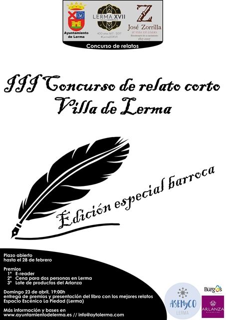 III CONCURSO DE RELATO CORTO VILLA DE LERMA "Edición Especial Barroca"