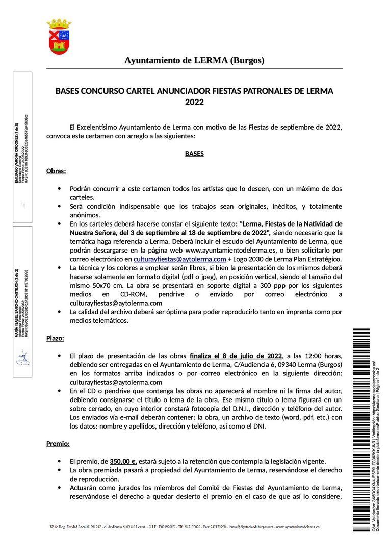 CONCURSO CARTEL FIESTAS 2022